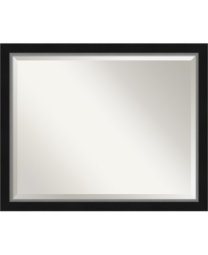 Amanti Art Eva Silver-tone Framed Bathroom Vanity Wall Mirror, 31.12" X 25.12" In Black