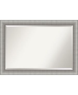 Amanti Art Elegant Brushed Framed Bathroom Vanity Wall Mirror, 40.75" X 28.75" In Silver