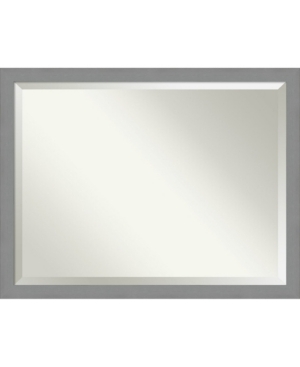 Amanti Art Brushed Framed Bathroom Vanity Wall Mirror, 43.5" X 33.50" In Silver