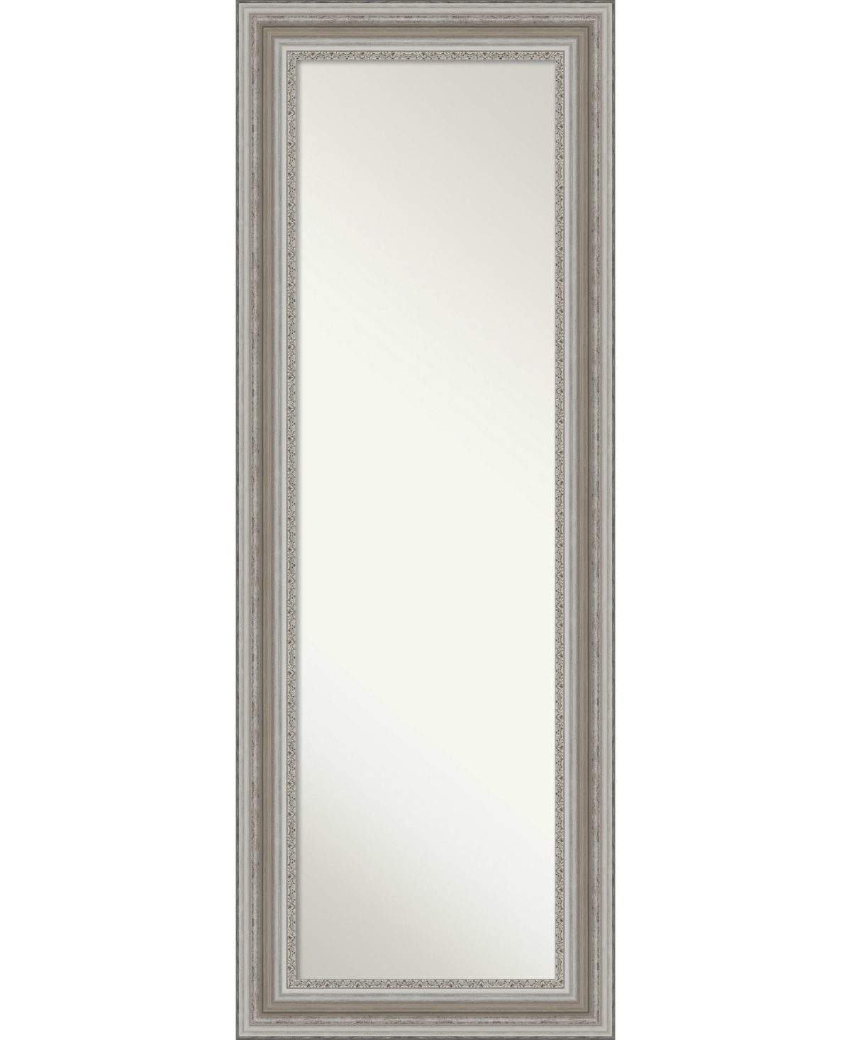 Parlor Silver-tone on The Door Full Length Mirror, 19.5" x 53.50" - Silver