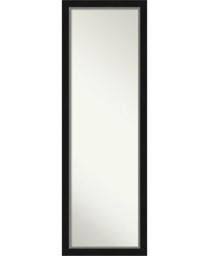 Amanti Art Eva Silver-tone On The Door Full Length Mirror, 17.12" X 51.12" In Black