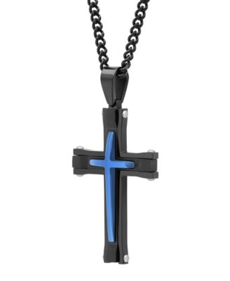 Men's Stacked Cross Pendant Necklace