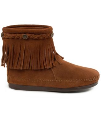Women's Suede High Top Back Zip Boots