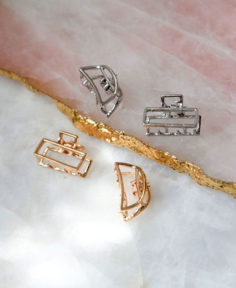 Женские аксессуары Soho Style Mini Gold Toned and Silver Toned Jaw Clip Set