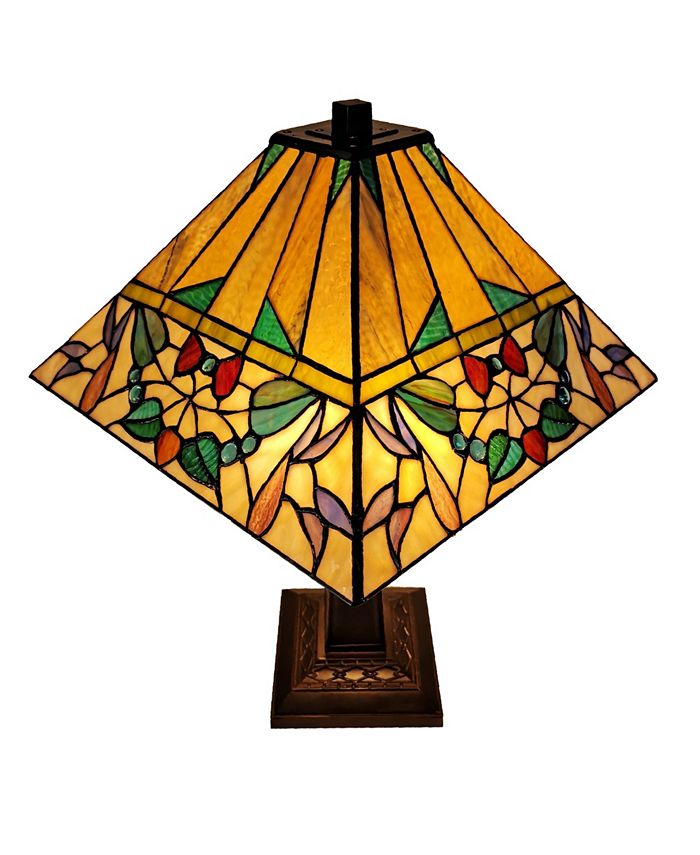 Amora Lighting Tiffany Style Mission Table Lamp - Macy's