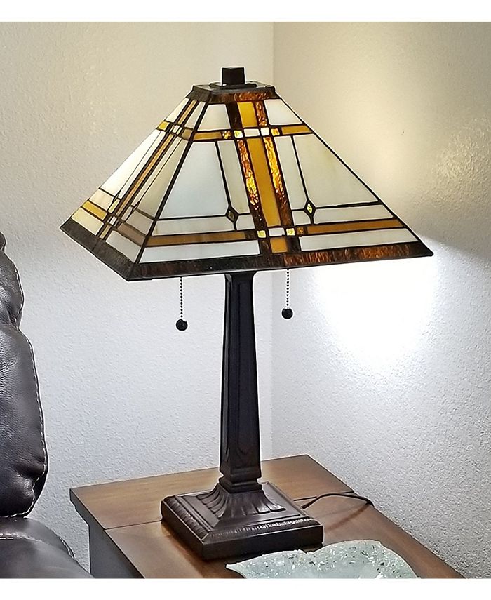 Amora Lighting Tiffany Style Mission Table Lamp Macy's