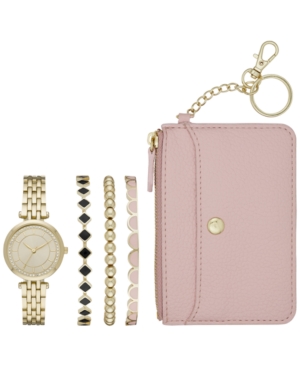 image of Folio Women-s Gold-Tone Bracelet Watch 32mm Box Set