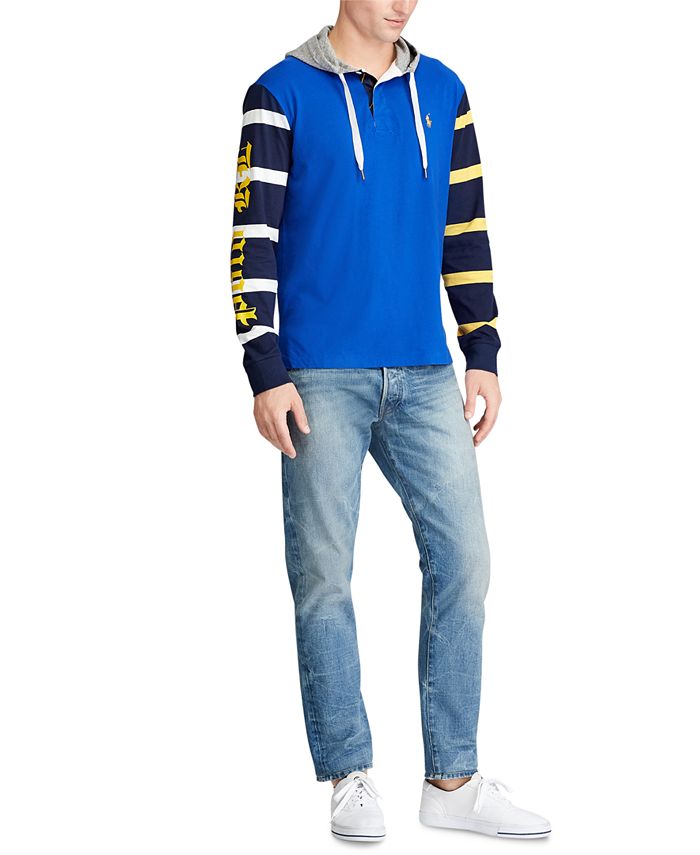 Polo Ralph Lauren Men's Big & Tall Color-Blocked Hooded Rugby - Macy's