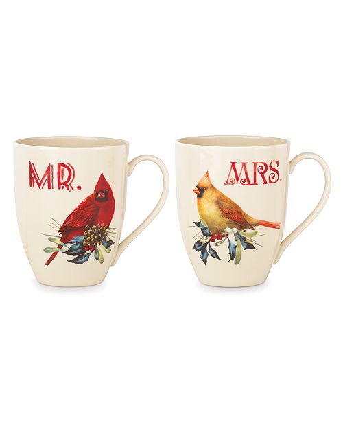Lenox Winter Greetings Mr Mrs Cardinal Mug Set Of 2 Reviews