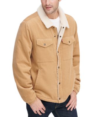 Men's Fleece-Lined Corduroy Trucker Jacket 