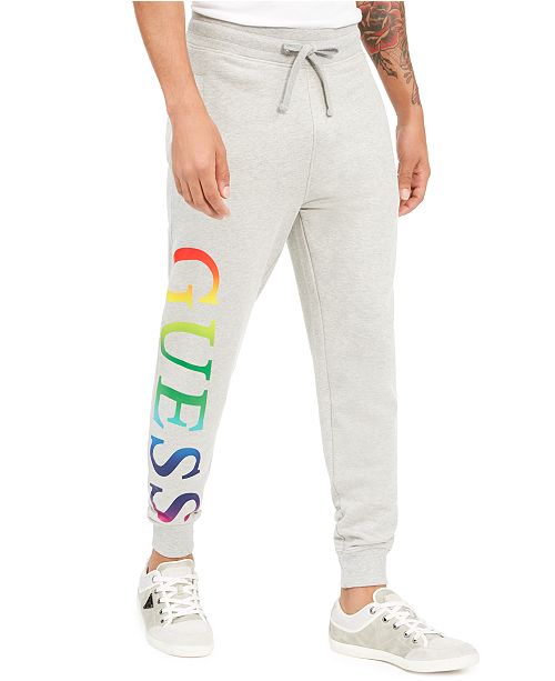 Guess Men S Arthur Ombre Rainbow Logo Joggers Reviews