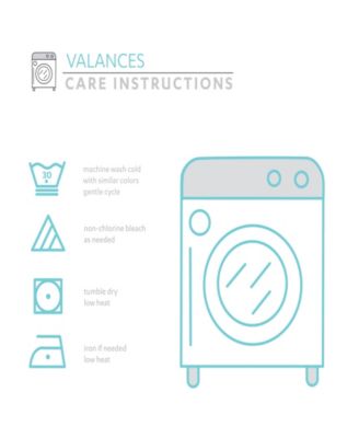 Lush DecorClara Light Filtering Valance Curtain 52"W x 18"L +2" - Colorful Valances for Windows - Boho Kitchen Curtains