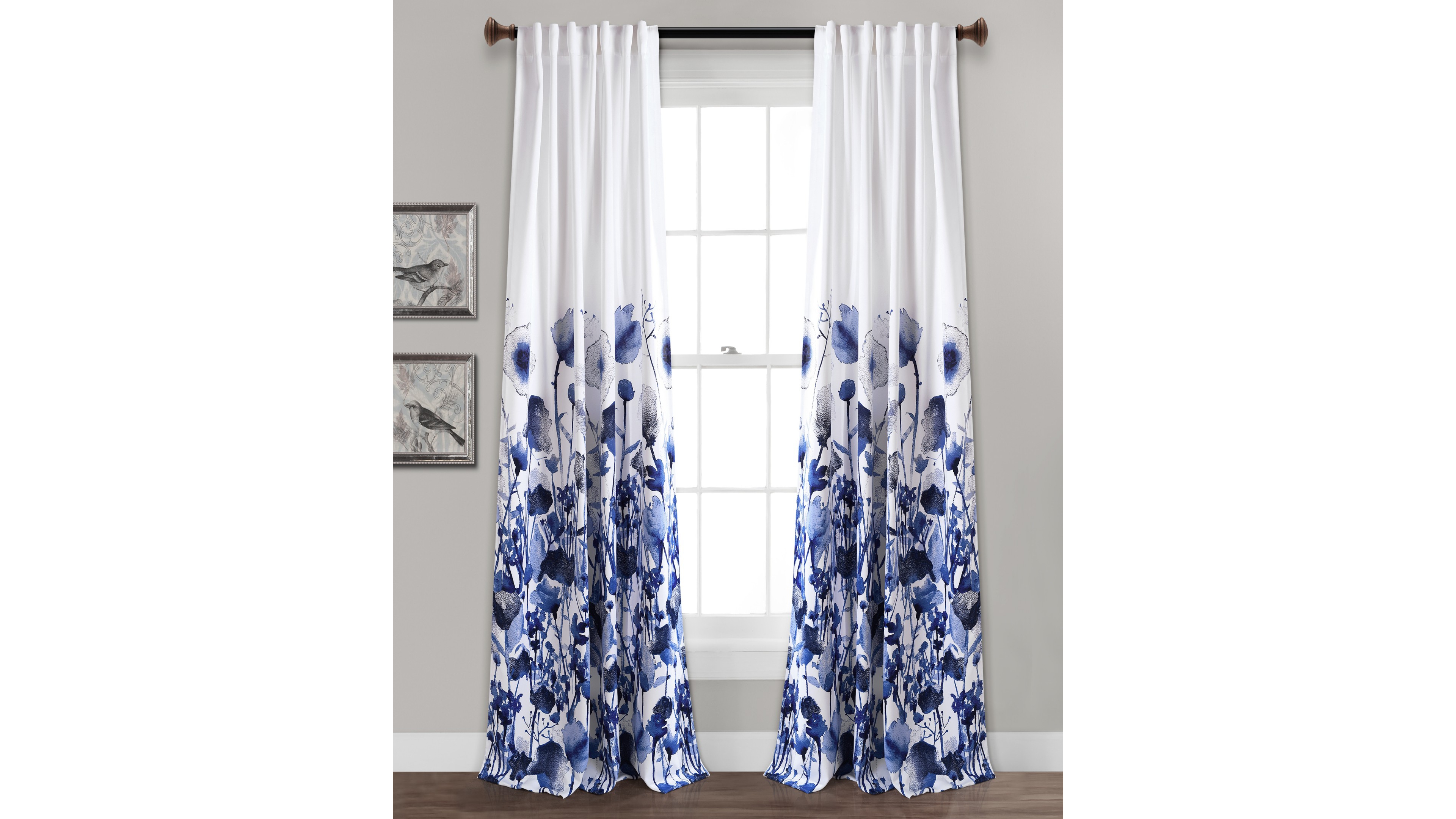 Zuri Floral 52" x 84" Curtain Set