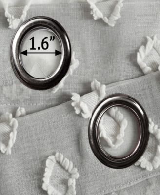 Lush Decor Textured Dot Grommet Sheer Window Curtain Panels