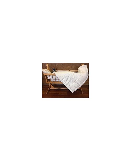 Holy Lamb Organics Natural Crib Wool Comforter Encased In An