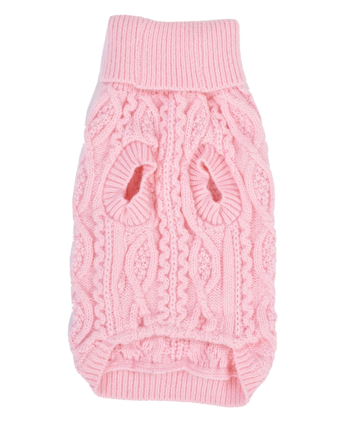 Parisian Pet Cable Knit Sweater Blush Pink