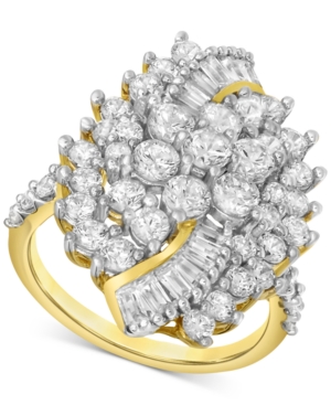 image of Diamond Cluster Statement Ring (3 ct. t.w.) in 10k Gold