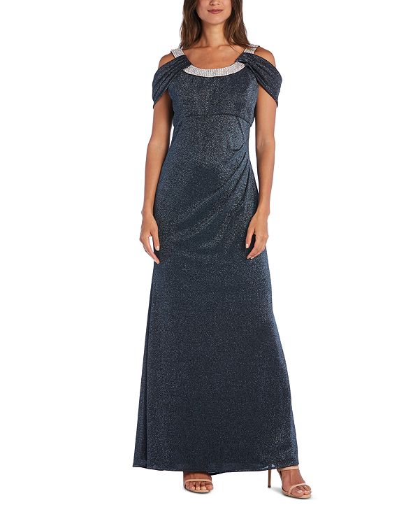 r and m richards cold shoulder gown