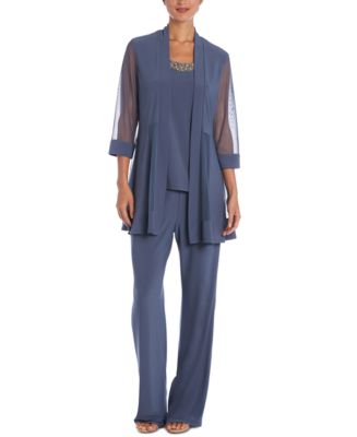 R & M Richards Embellished Layered-Look Pantsuit - Macy's