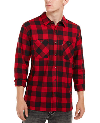 Levi's Men's Buffalo Plaid Flannel Shirt & Reviews - Casual Button-Down  Shirts - Men - Macy's
