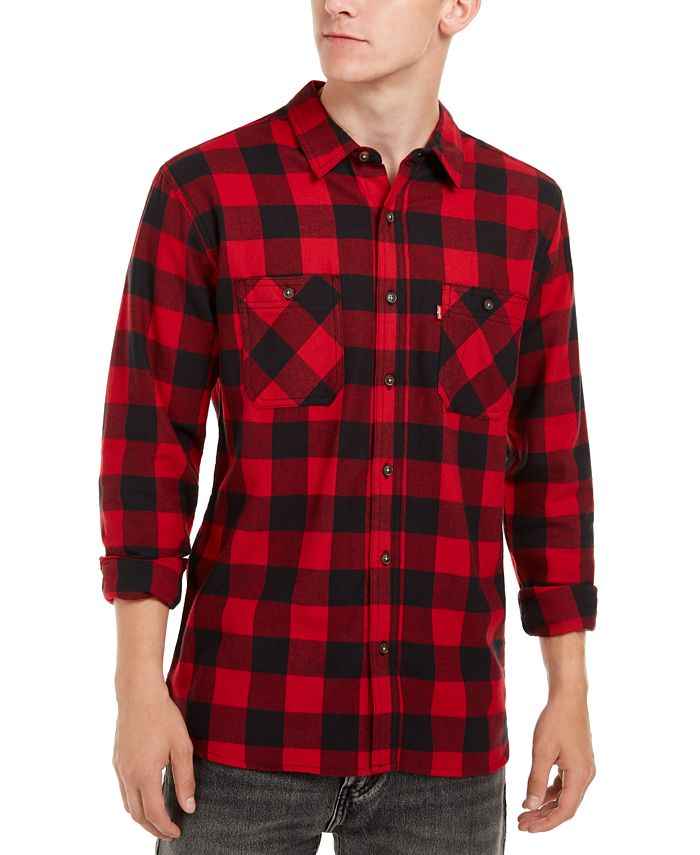 Levi's Men's Buffalo Plaid Flannel Shirt - Macy's