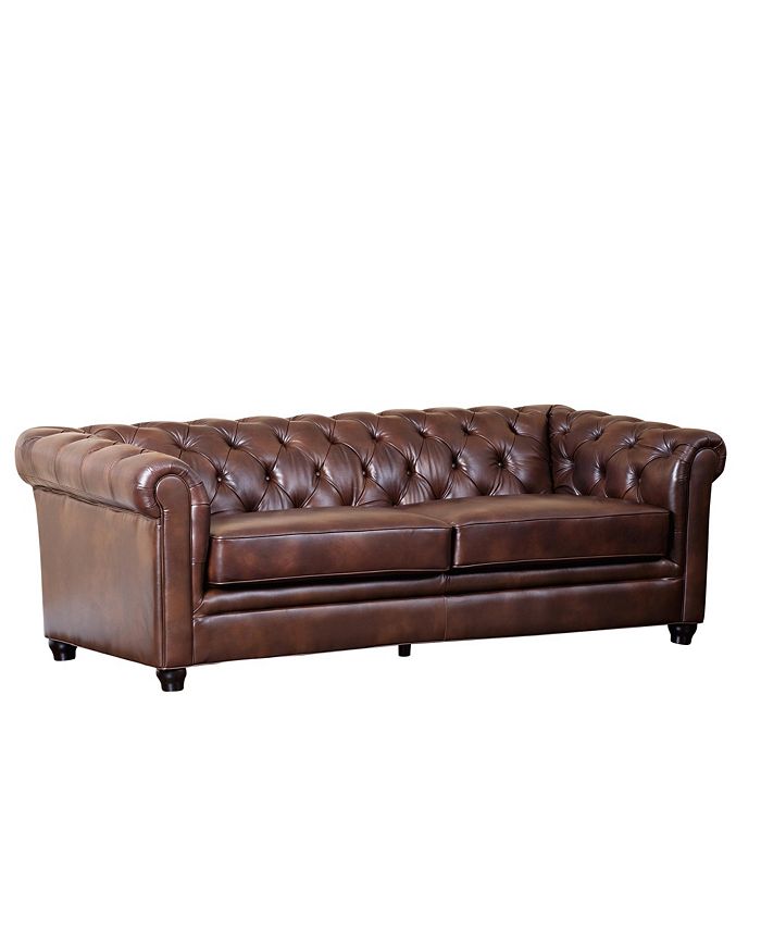 Abbyson Living Zoe 86 Leather Sofa, Abbyson Leather Sectional