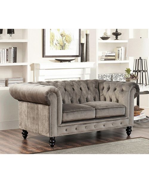 Abbyson Living Saria Velvet Living Room Collection ...