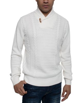 Sean John Men's Tri-Pattern Shawl Collar Sweater - Macy's