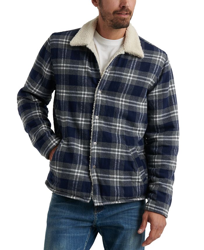 Lucky Brand Men's Plaid FleeceLined Shirt Jacket Macy's