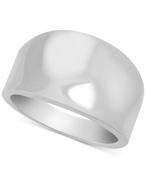 image of Essentials Polished Statement Ring in Fine Silver Plate