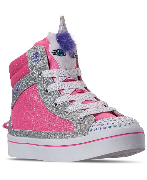 Skechers Little Girls Twinkle Toes Twi Lites Unicorn Pal High Top