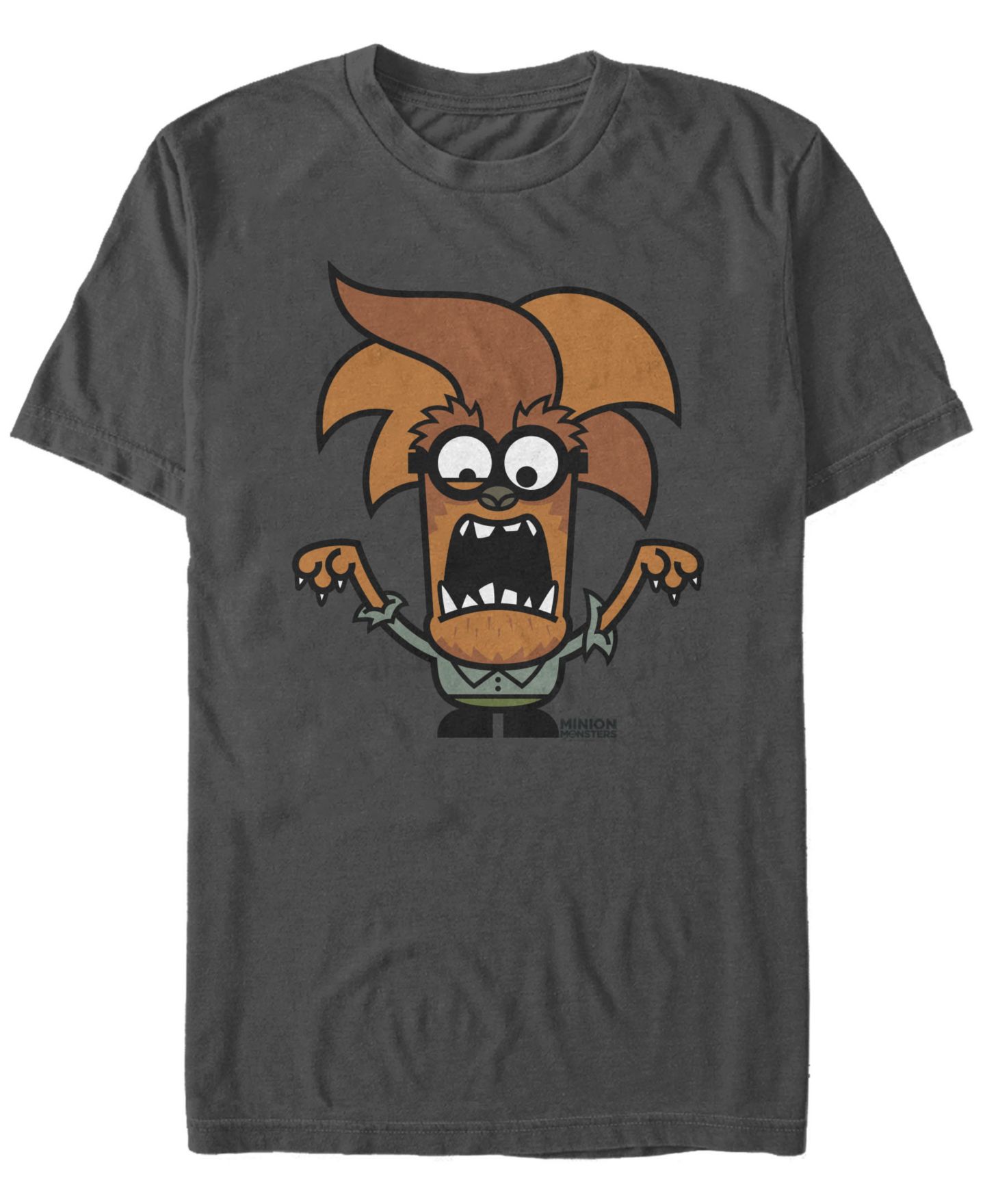 Мужская футболка Fifth Sun Despicable Me Minions Werewolf Wolfman Halloween Monster Short Sleeve, цвет: Угольный — фото 1