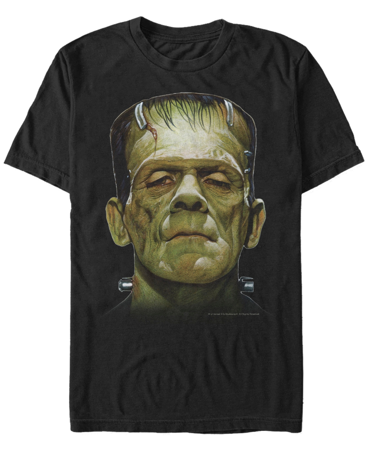 Fifth Sun Universal Monsters Big Frank Men's Short Sleeve T-shirt - Black