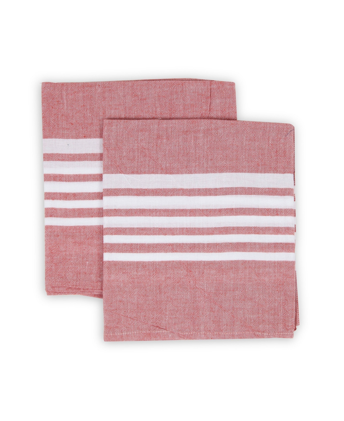KAF Home Union Stripe Kitchen Dish Towel Set of 3, Plush, Absorbent,  100-Percent Cotton, 18 x 28-inch (Silver)