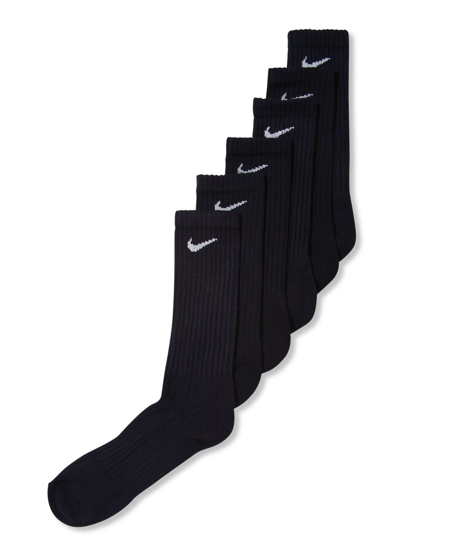 Носки Everyday Cushioned для мужчин, хлопок, 6 шт. — Nike, цвет: Чёрный — фото 6