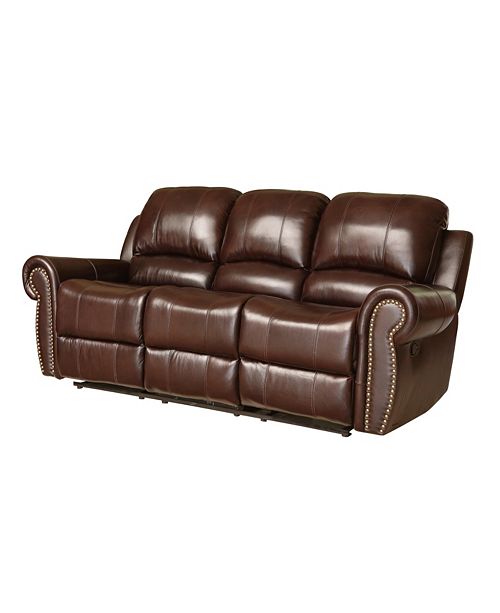 Benson 84 Leather Recliner Sofa