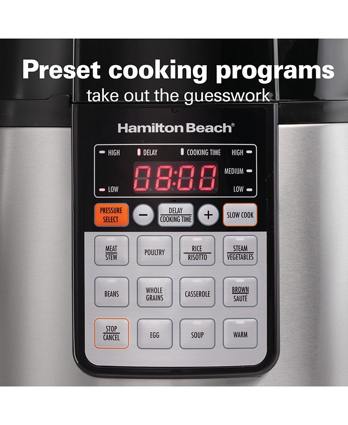 Hamilton Beach 6 Qt. MultiFunction Pressure Cooker Macy's