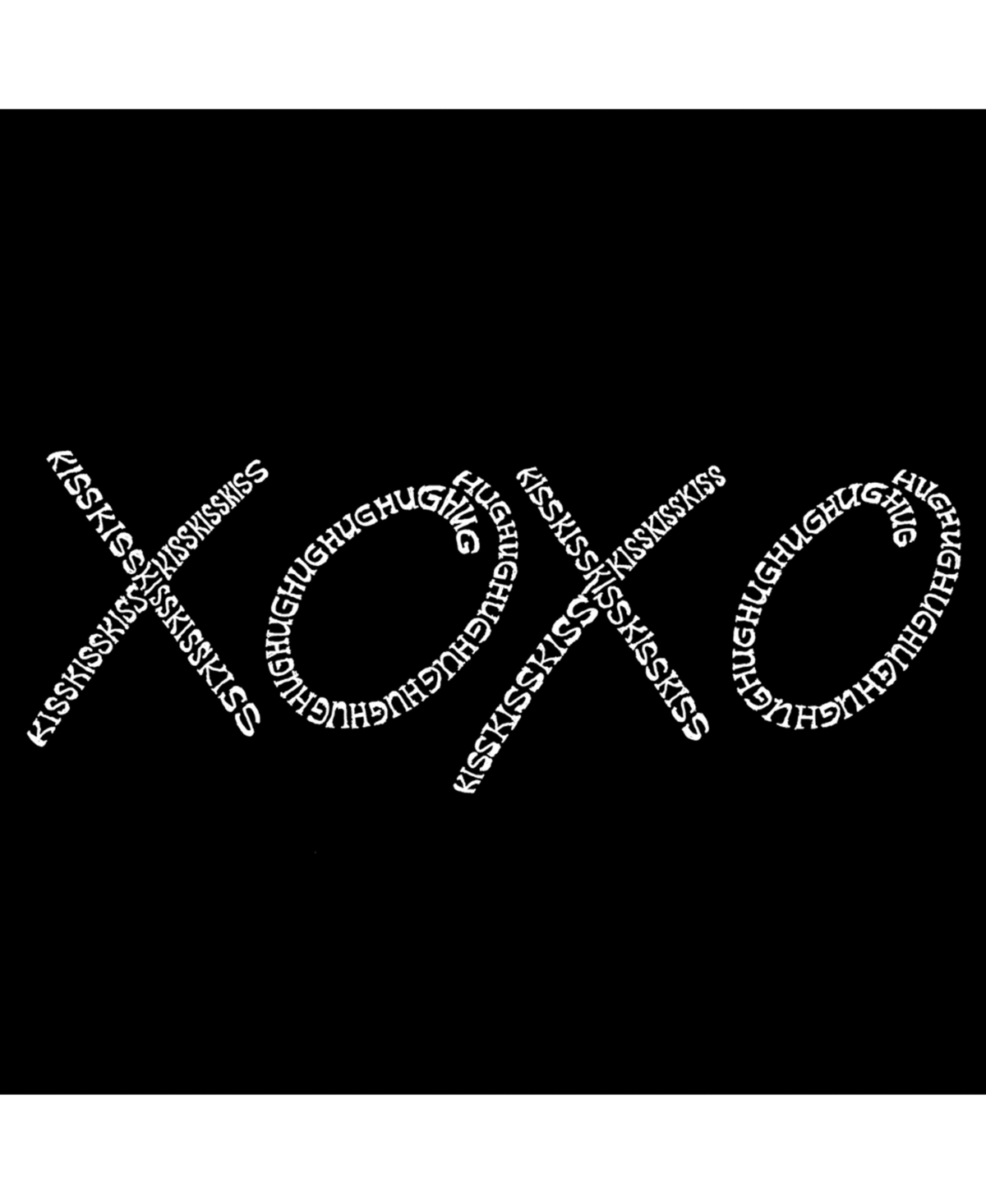 La Pop Art Women's Premium Word Art Flowy Tank Top- Xoxo
