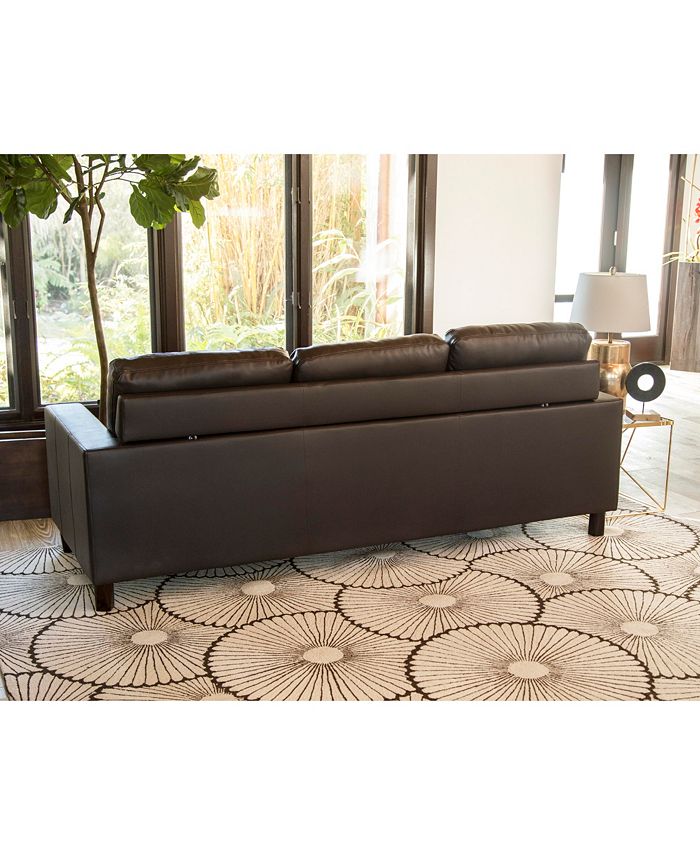 Abbyson Living Houston Tufted Leather Sectional & Ottoman Set Macy's