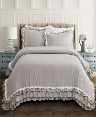 Lush Decor Ella Ruffle Lace Comforter Sets Bedding