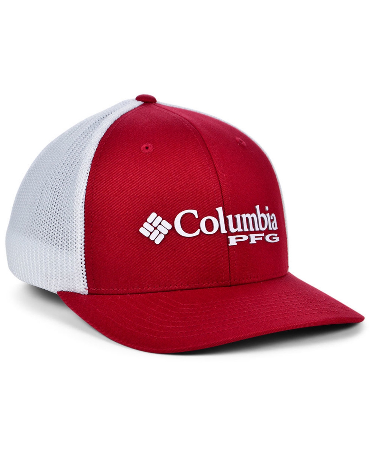 Shop Columbia Arkansas Razorbacks Pfg Stretch Cap In Crimson,white