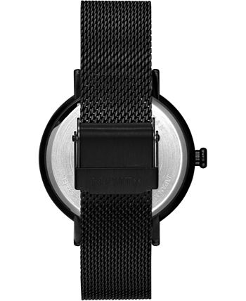 MVMT - Women's Dot Spin Black Stainless Steel Mesh Bracelet Watch 36mm