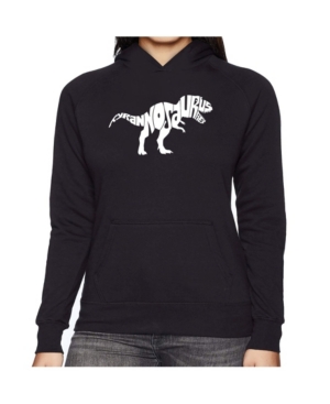 image of La Pop Art Women-s Word Art Hooded Sweatshirt -Tyrannosaurus Rex