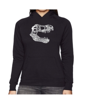 image of La Pop Art Women-s Word Art Hooded Sweatshirt -Trex
