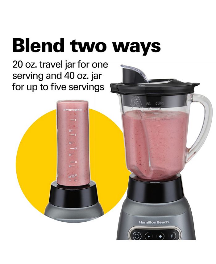 Hamilton Beach Ice Crusher Blender with 40 oz. Glass Blender Jar and 20