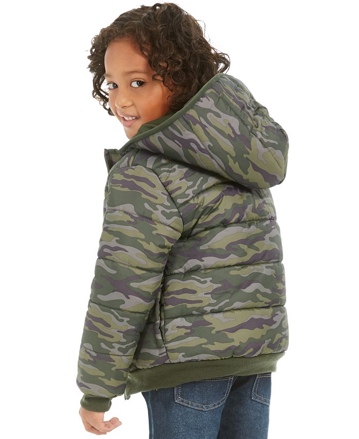 Epic Threads Toddler Boys Camo Reversible Water-Resistant Hooded Puffer ...