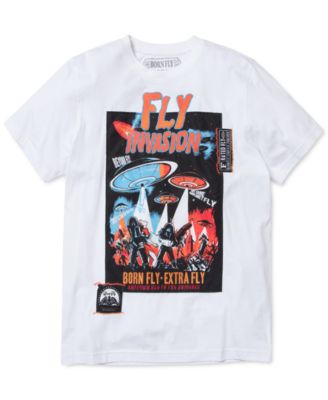 Born Fly - Men's Bates Mix-Media Graphic T-Shirt