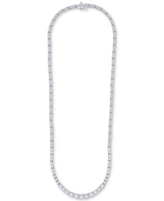 Diamond Graduated 17" Statement Necklace (1/2 ct. t.w.) in Sterling Silver, Macy's Exclusive