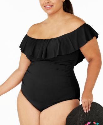 macy's off the shoulder swimsuit