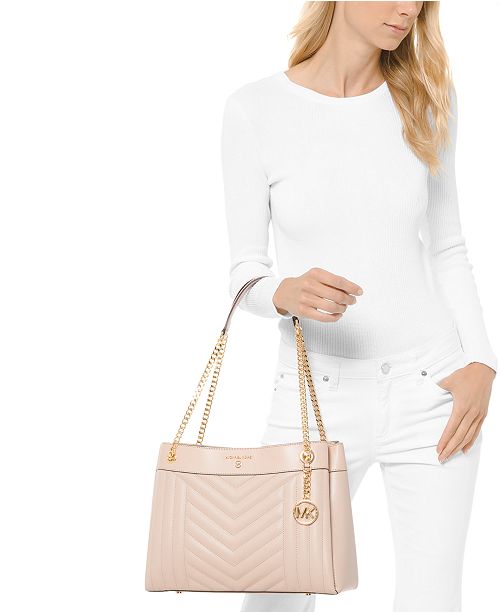 Michael Kors Susan Quilted Shoulder Bag & Reviews Handbags